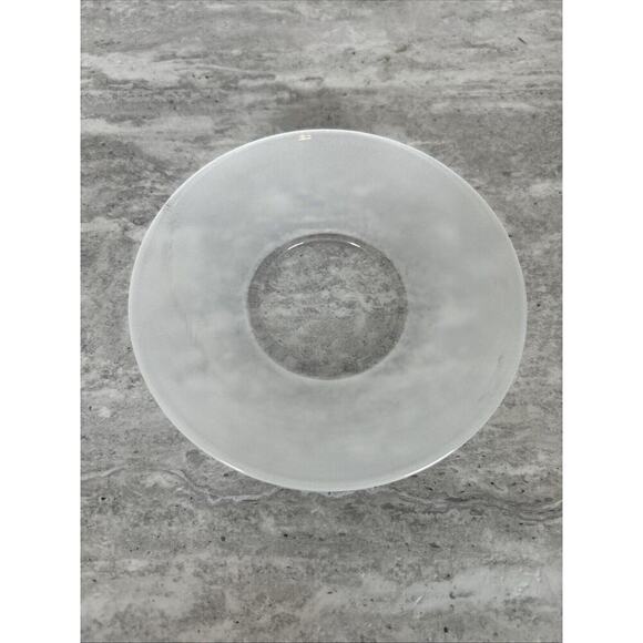 Vintage Frosted Glass Saucers Plates 5.5” Set‎ of 9 - Picture 11 of 11